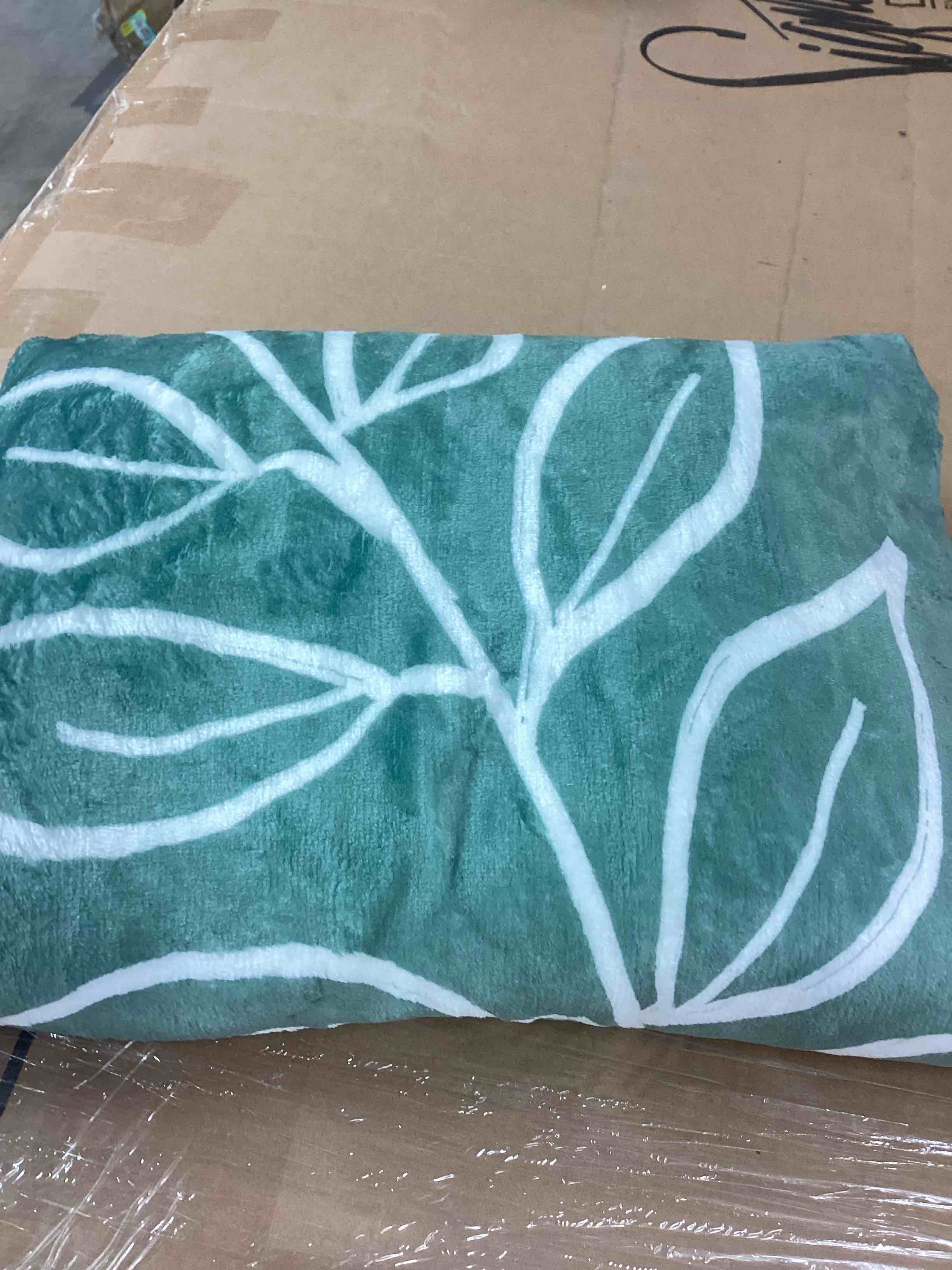 Condition photo showing New/Like New for green throw blanket 