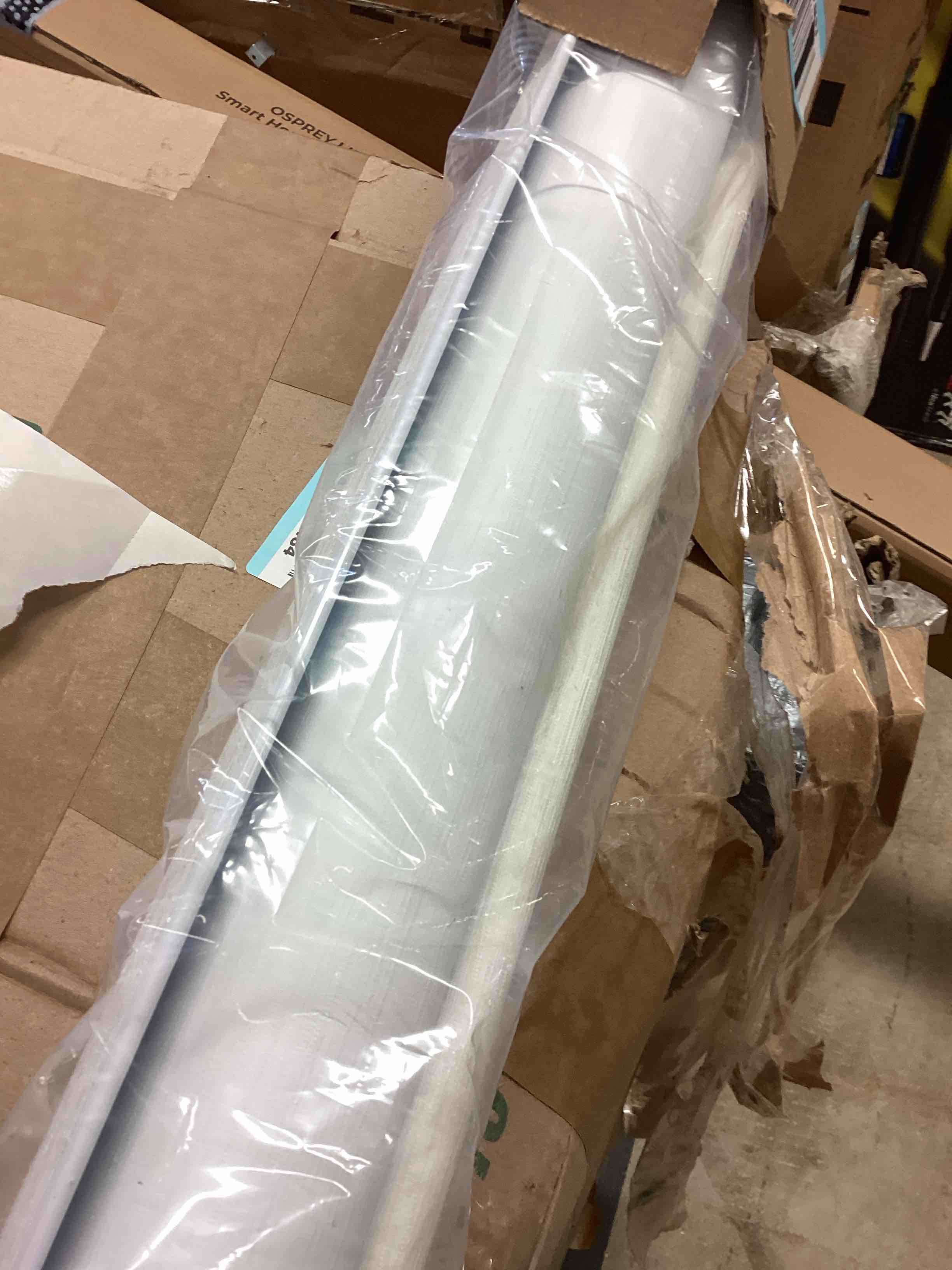 Condition photo showing New/Like New for joydeco cordless roller shades blackout blinds for windows room darkening rolled up shades with spring system, uv protection window shades door blinds for home and office (70" w×75" h, white)
