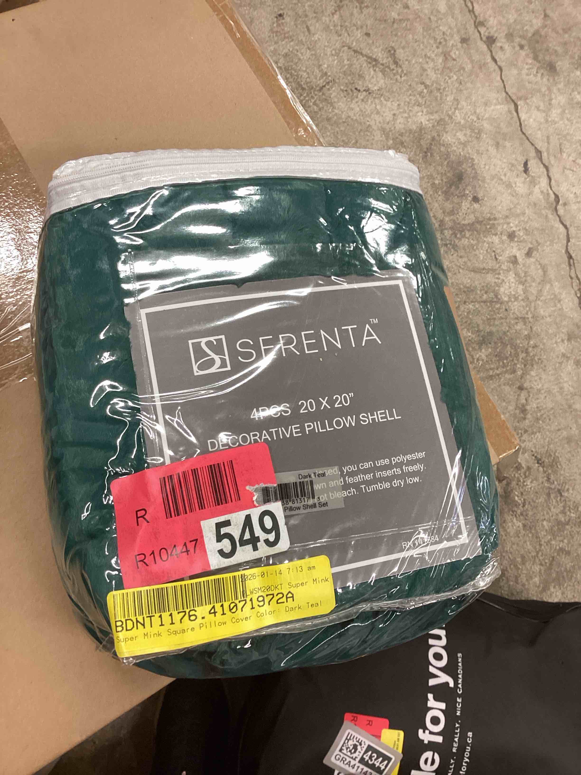Condition photo showing Good Condition for home soft things super soft decorative pillow covers set of 4 20x20 inches dark teal