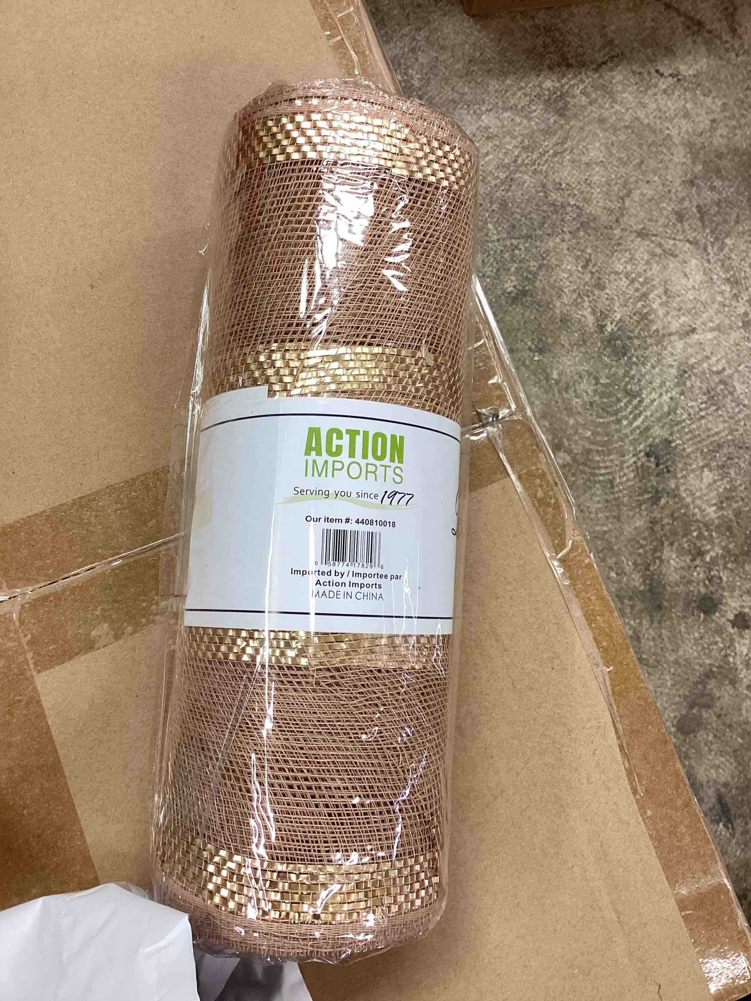 Condition photo showing New/Like New for 10.5"x10yds matte foil striped ribbon by the holiday aisle®