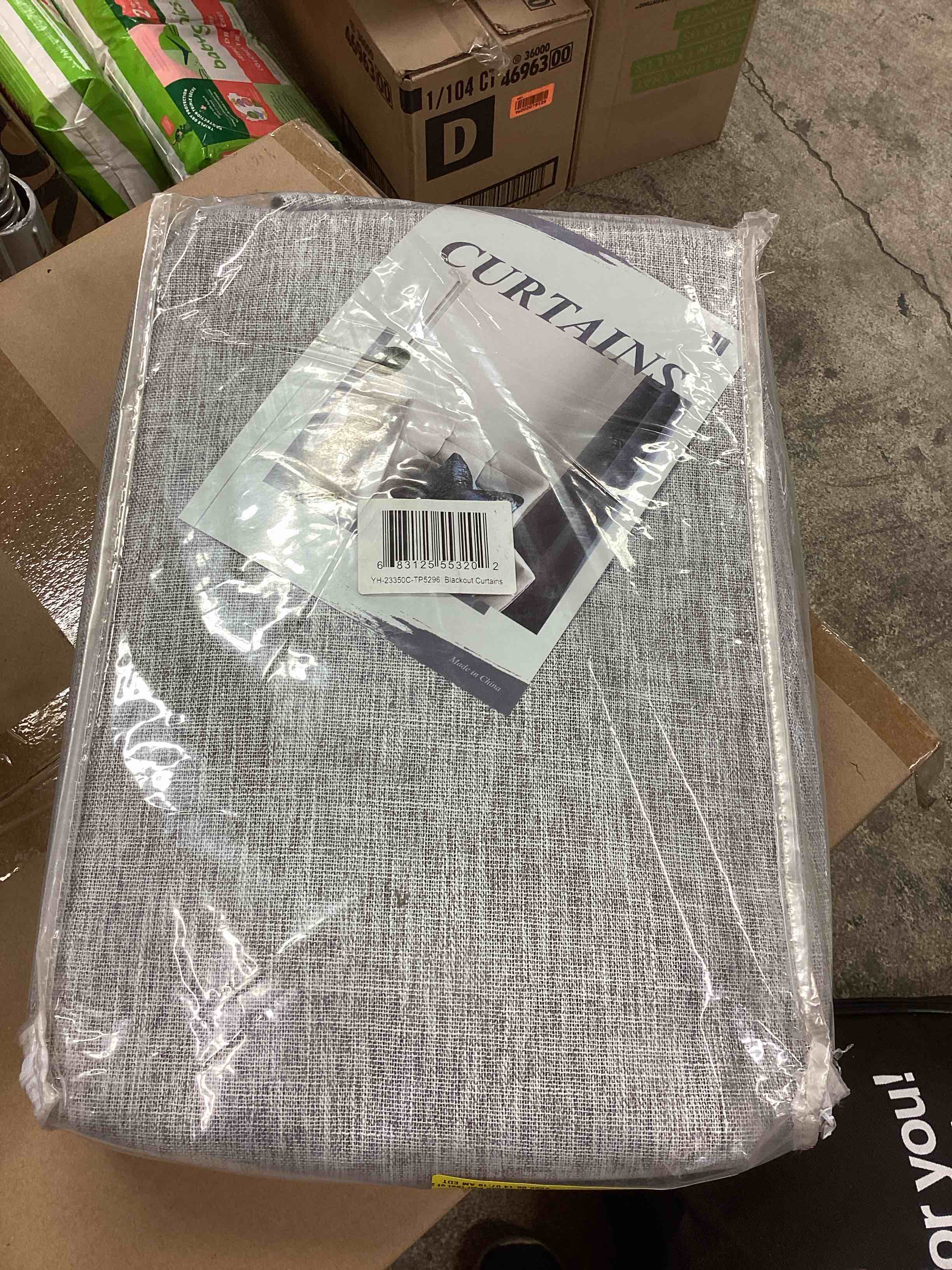 Condition photo showing Good Condition for linen texture 100% blackout grommet curtain pair(2 panels) 52”*96” 