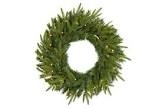 christmas wreath pre lighted 24 inch with 50 led fraser fir foliage tips, battery operated artificial christmas wreaths for front door with lights, green christmas decoration for door windows wall