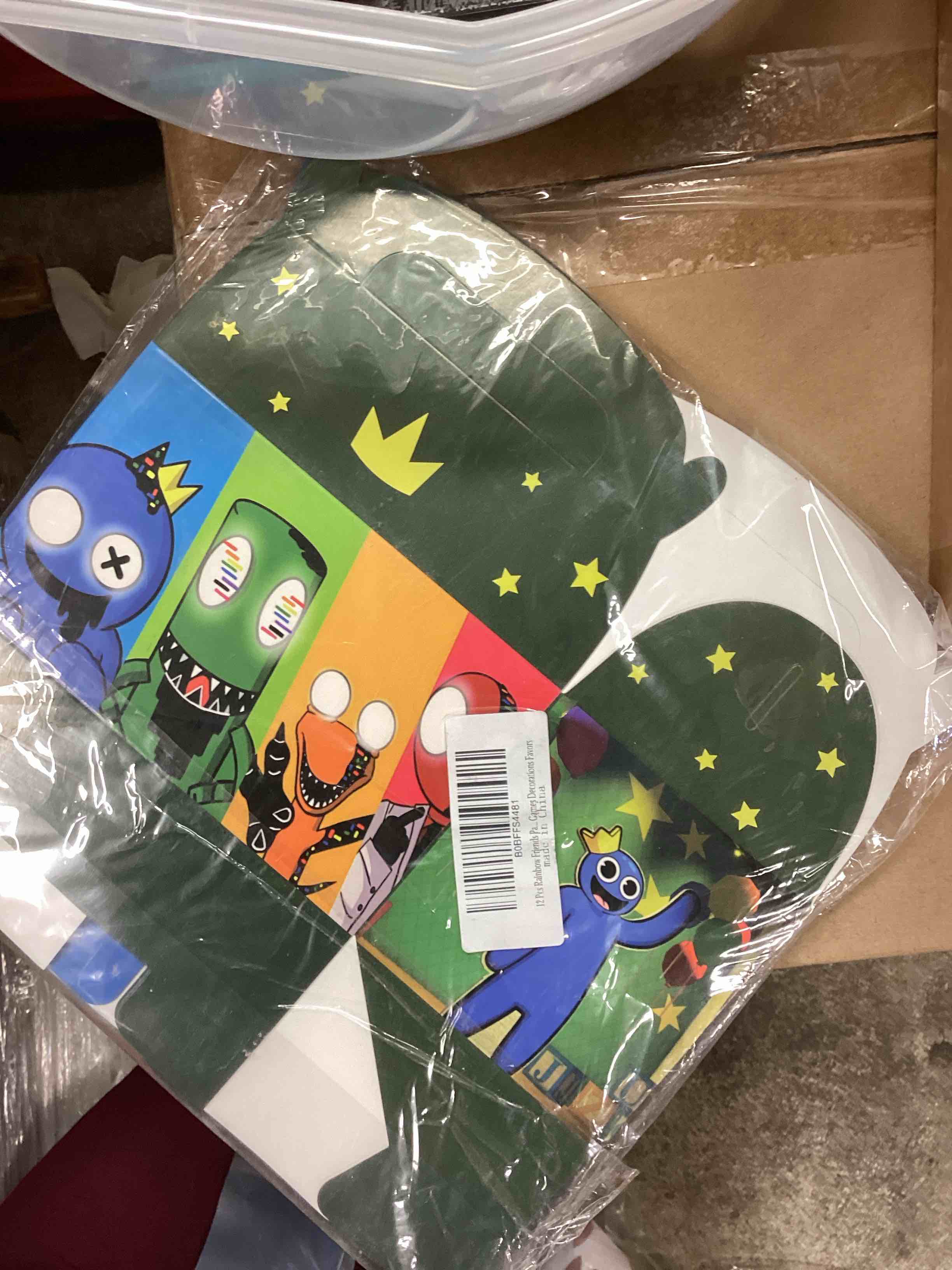 Condition photo showing Good Condition for 12 pcs rainbow party gift boxes, rainbow cartoon themed gift boxes, candy boxes, party favors perfect for kids games decorations favors