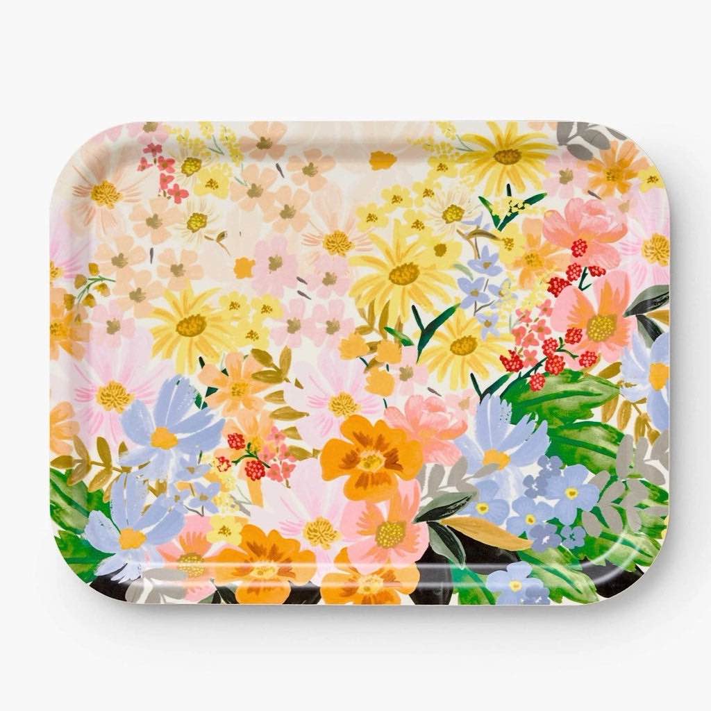 medium rectangle bent ply tray - marguerite 14" l × 11" w