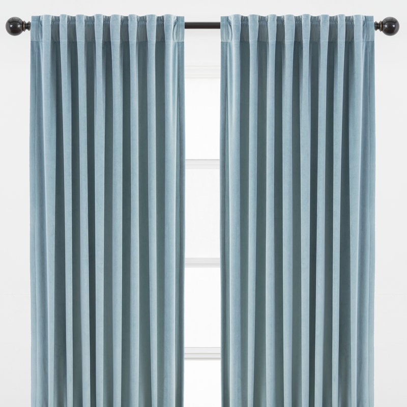 heady solid room darkening tab top curtain panels (set of 2) by eider & ivory™ 52”*96” 