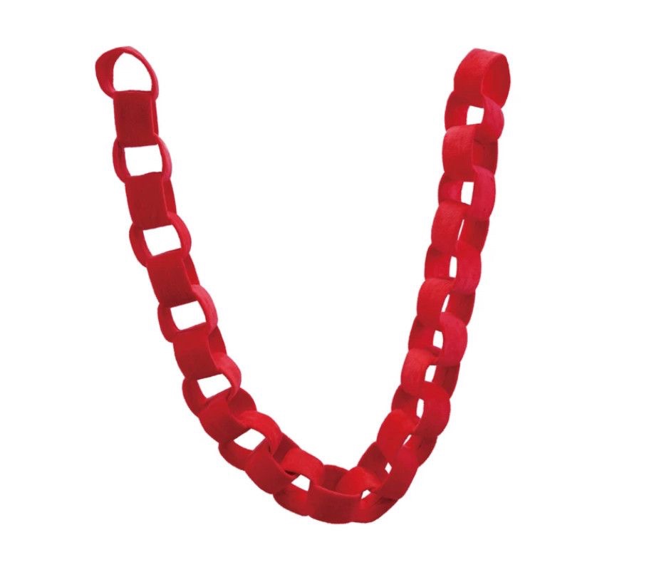 Red Velvet Chain Link Garland