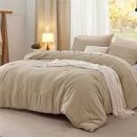 bedsure comforter light brown 