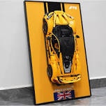 Assembled Building Block Car With Poster Display, Wall Art By Forward Home Collection (pickup 2 boxes)  