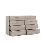 Tvilum Austin 8-Drawer Truffle Double Dresser (incomplete box 1 only) 