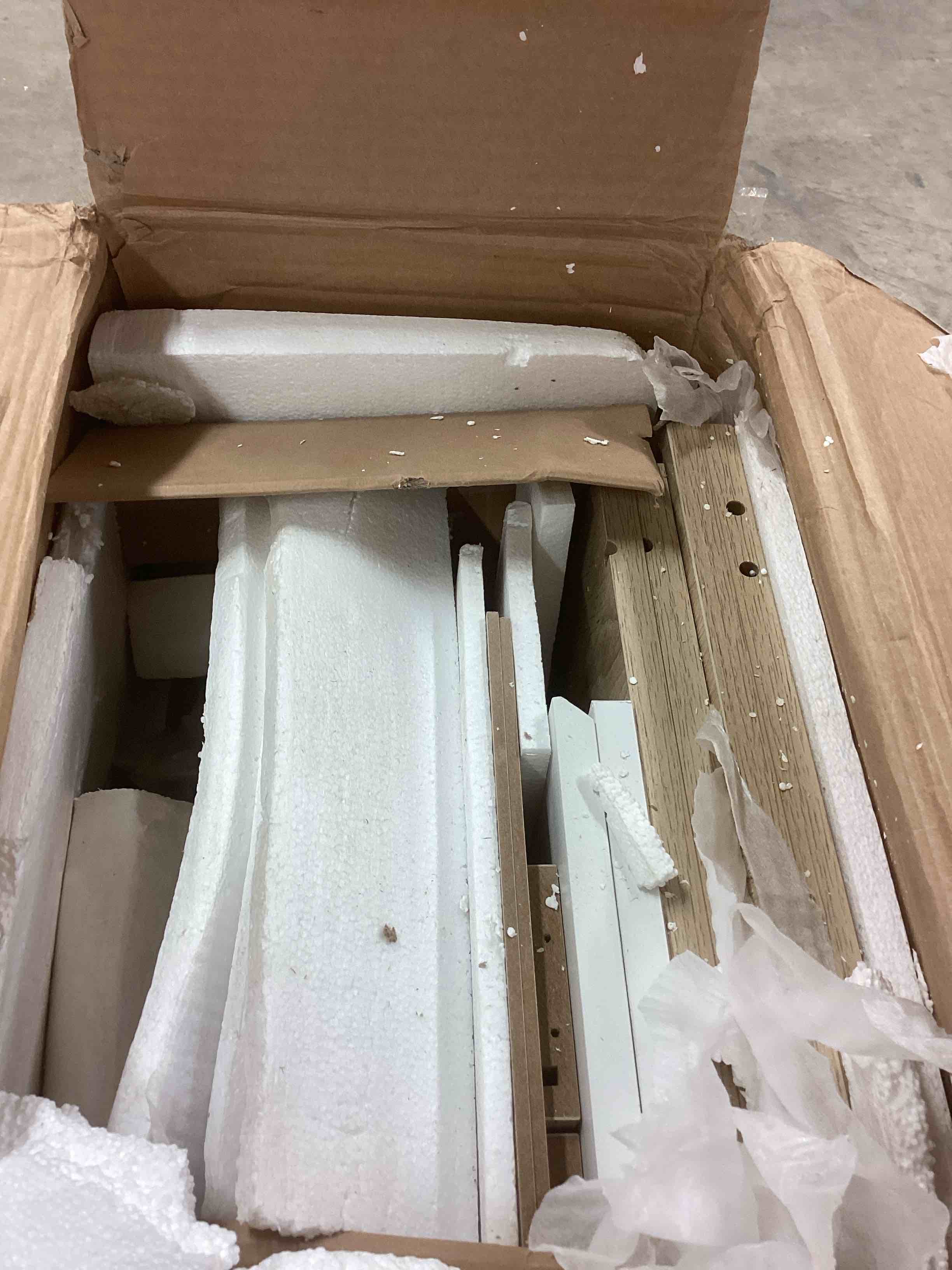 Condition photo showing Good Condition for 71” tall kitchen pantry storage cabinet (incomplete one box only)