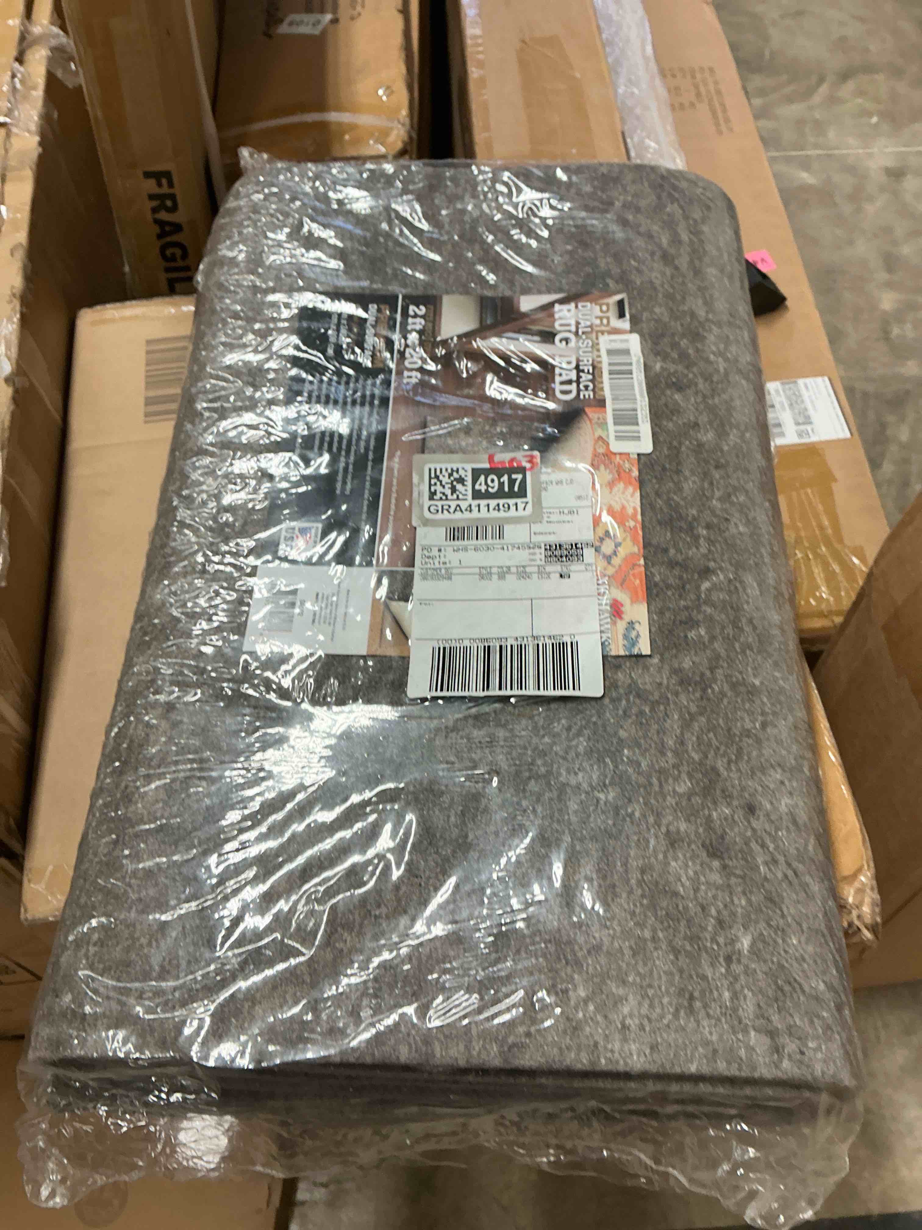 Condition photo showing New/Like New for mohawk home 2' x 20' non slip rug pad gripper 1/4 thick dual surface felt + rubber gripper - safe for all floors 1/4 inch dual surface rug pad 20' x 2' (rectangular)