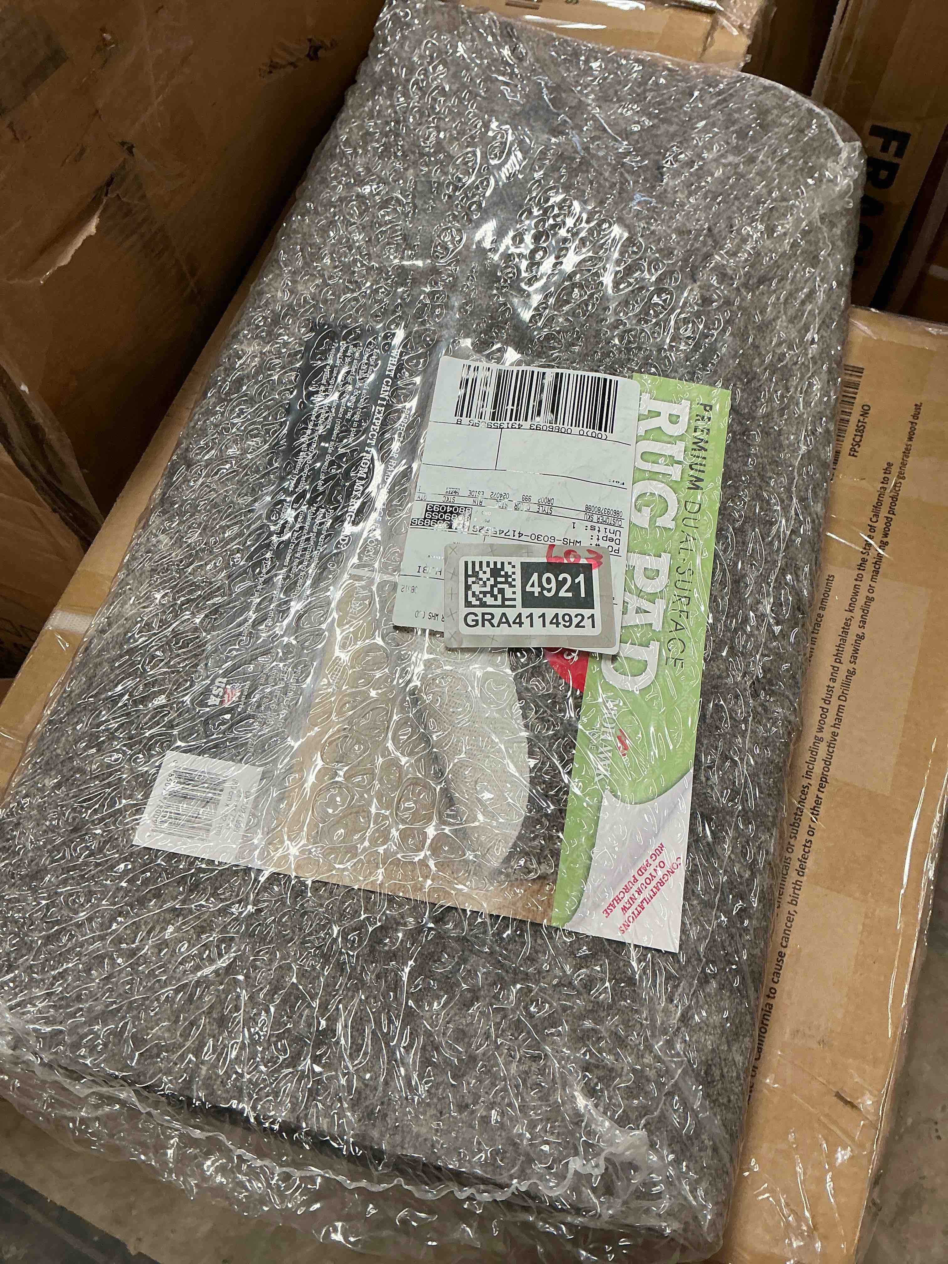 Condition photo showing New/Like New for mohawk home 2' x 6' non slip rug pad gripper 1/4 thick dual surface felt + rubber gripper - safe for all floors