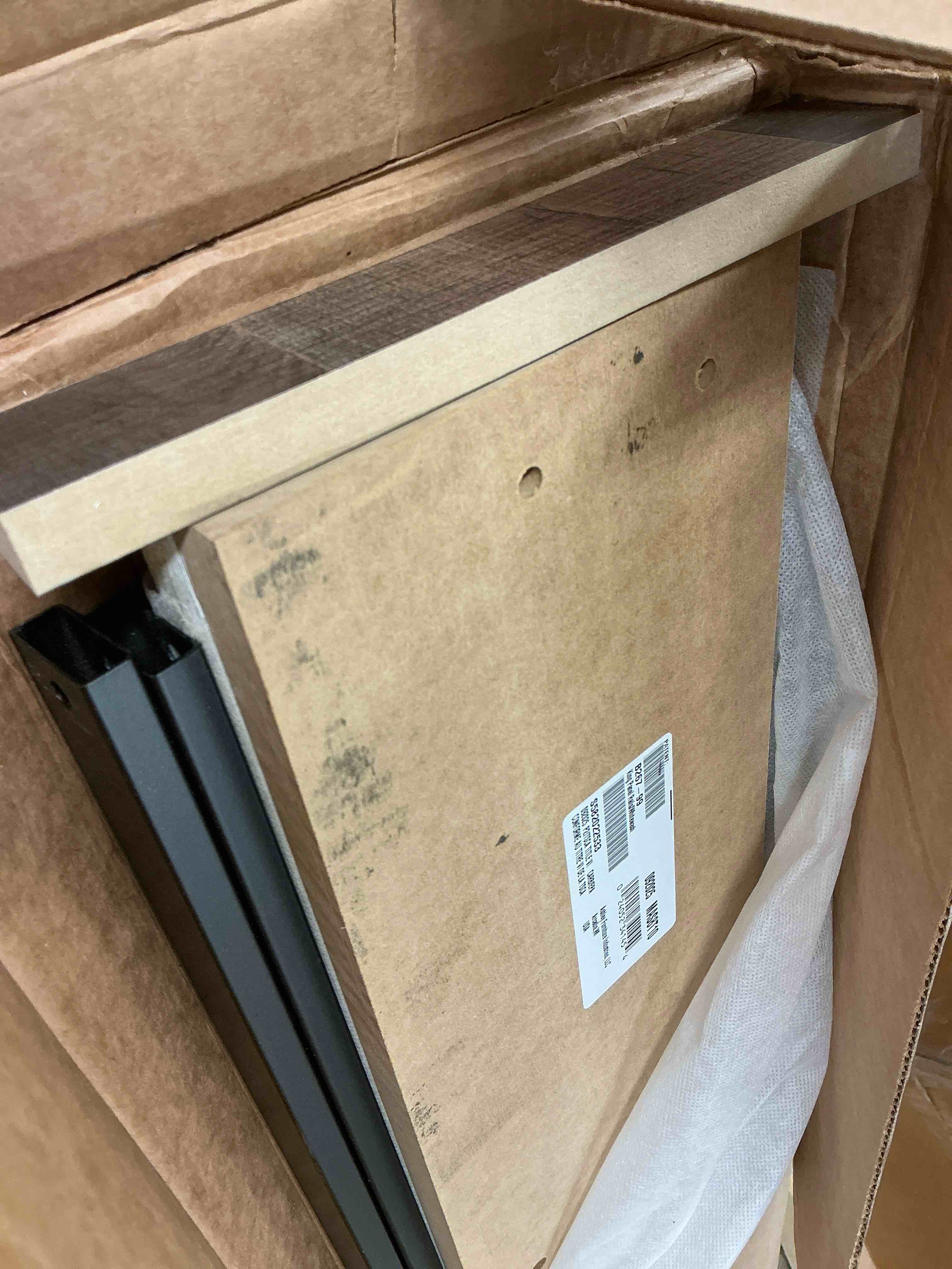Condition photo showing Good Condition for abilene white 3 pc king panel bed(incomplete only bed rails