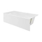 swiss madison well made forever voltaire 72" x 36" left-hand drain alcove bathtub with apron