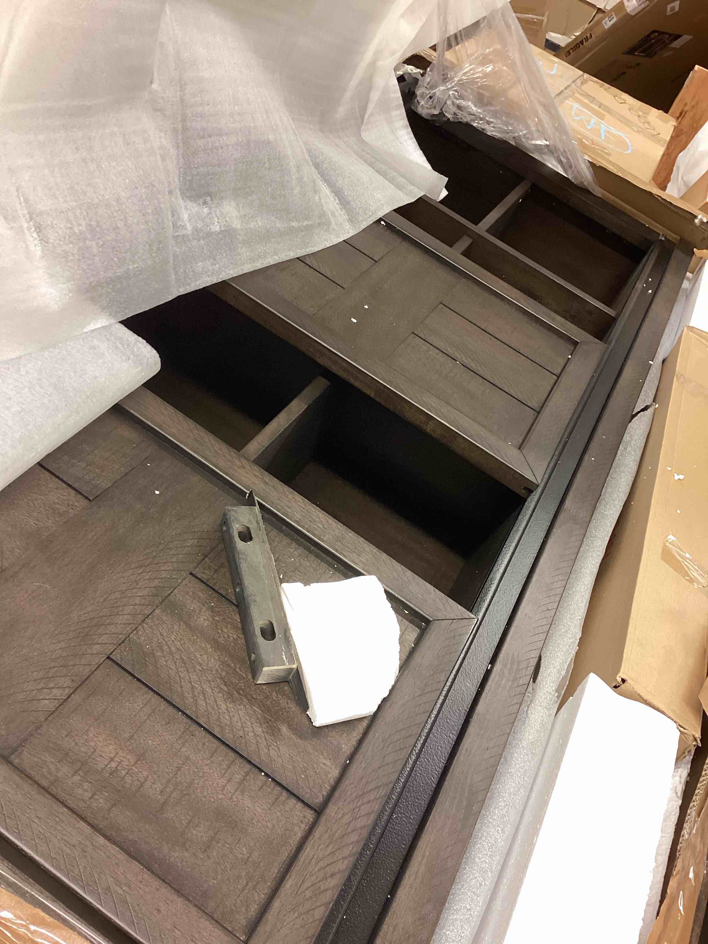 Condition photo showing As Is for 759-br13b liberty furniture thornwood hills queen bookcase bed(only bookcase)