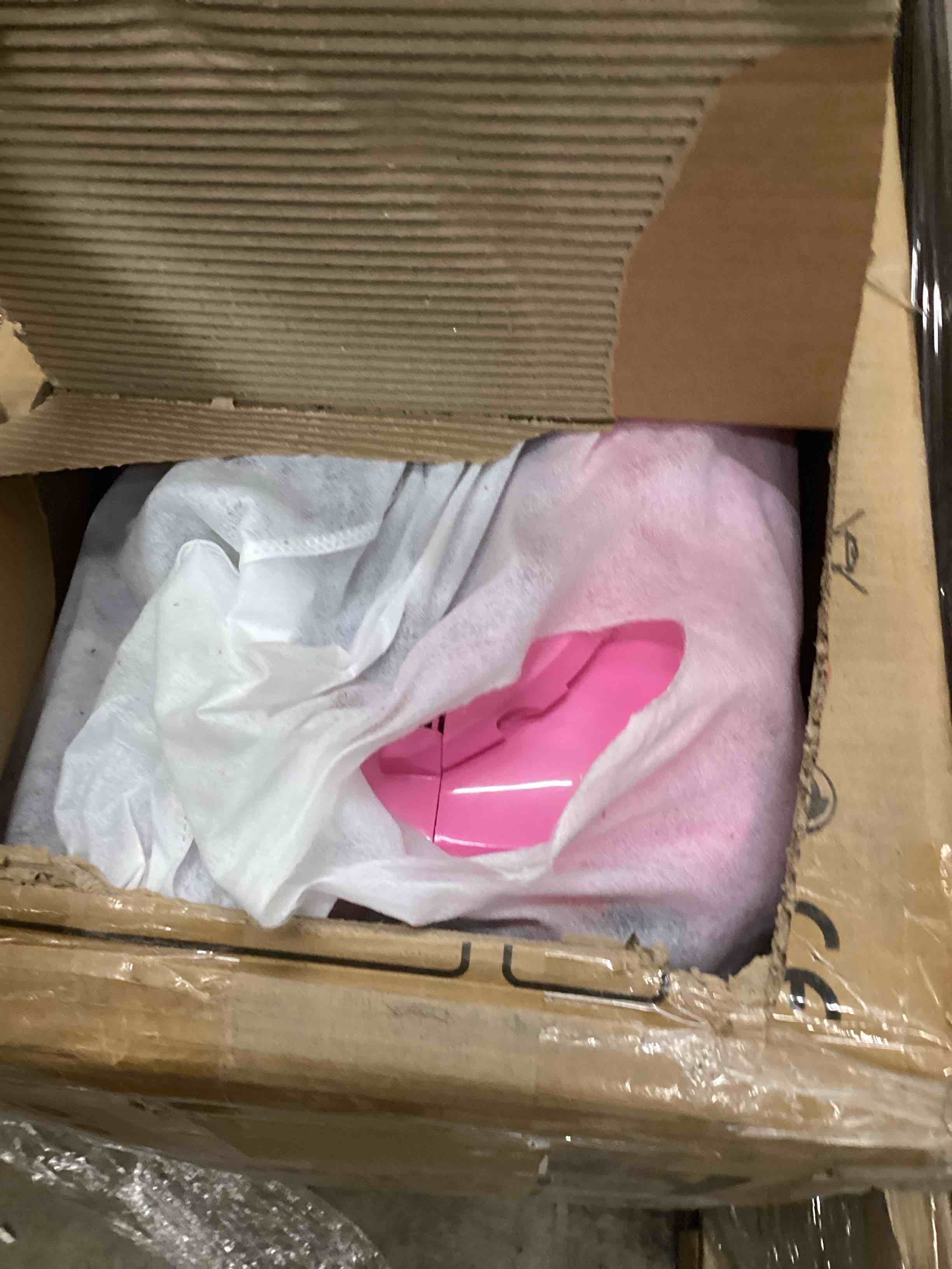 Condition photo showing New/Like New for iyofe 24v 2 seater ford bronco raptor powered ride on car with remote control, bluetooth, ages 3-8, pink