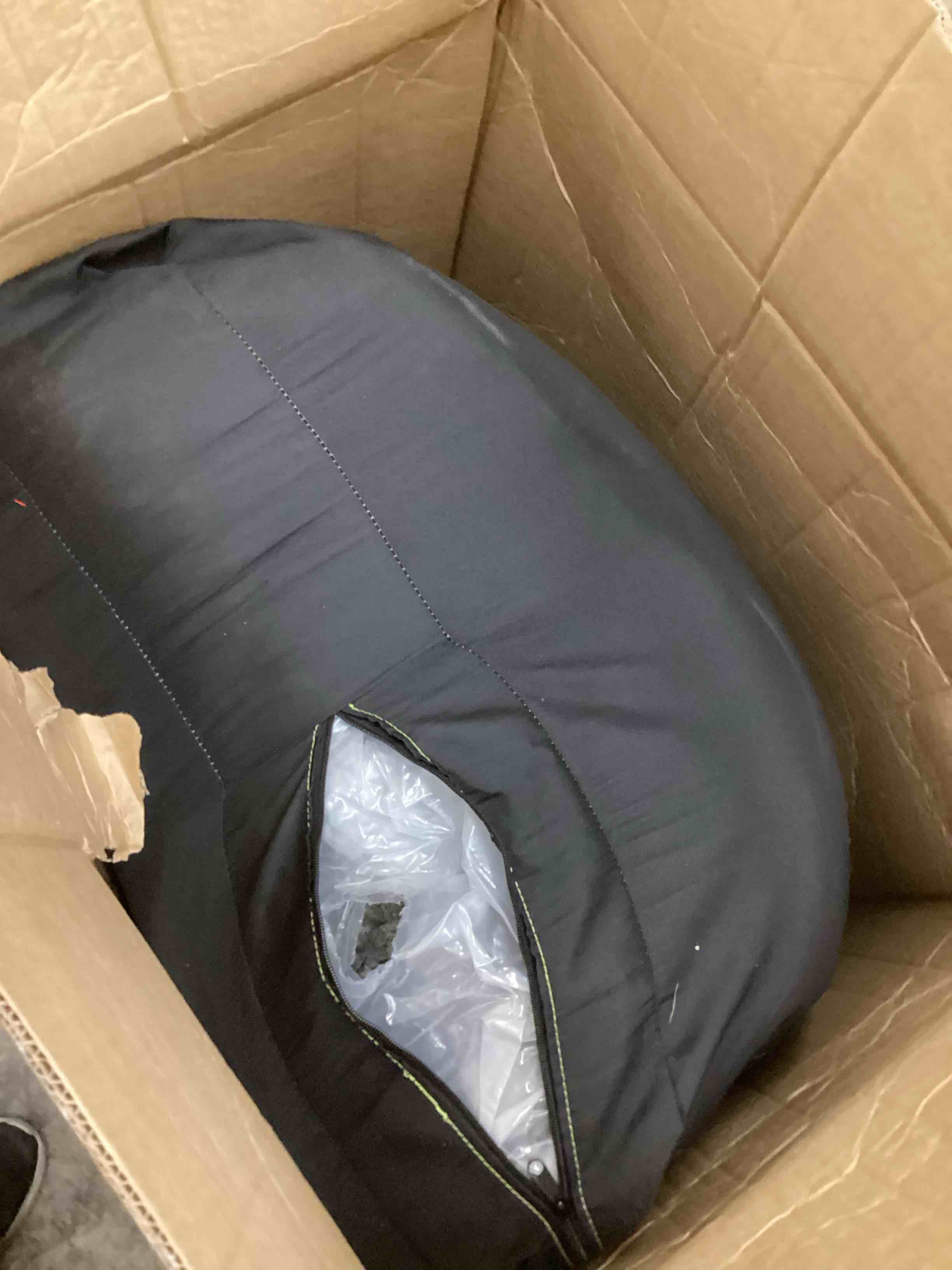 Condition photo showing New/Like New for 96" sectional couches for living room cloud couch sofa with l-shape upholstered boneless couchs modern modular sectional couch with chaise (dark grey, 95" w+left facing chaise+2seaters) (incomplete box 1 only ) 