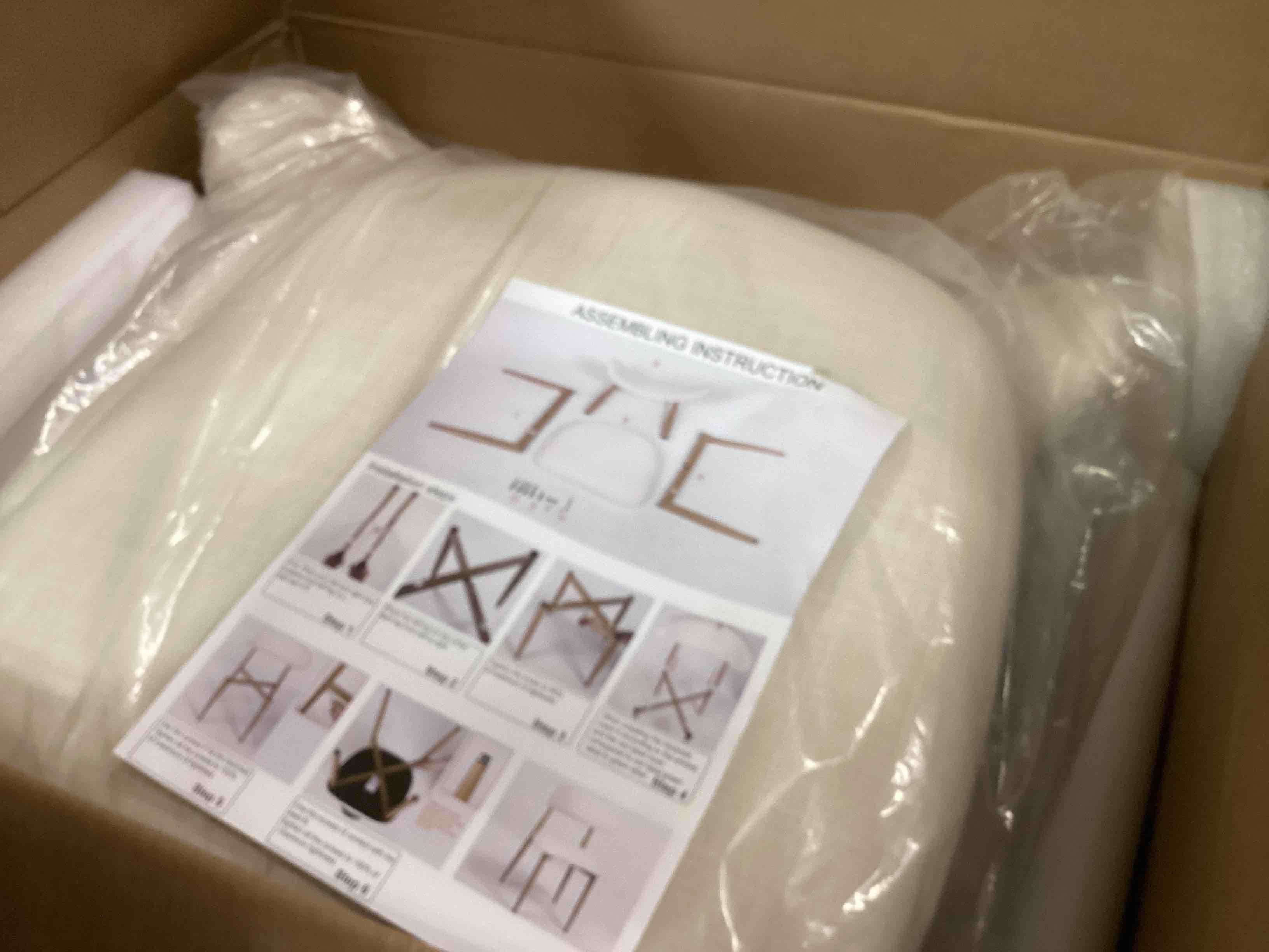 Condition photo showing New/Like New for baxton studio wattsu scandinavian dining chair, set of 2, white