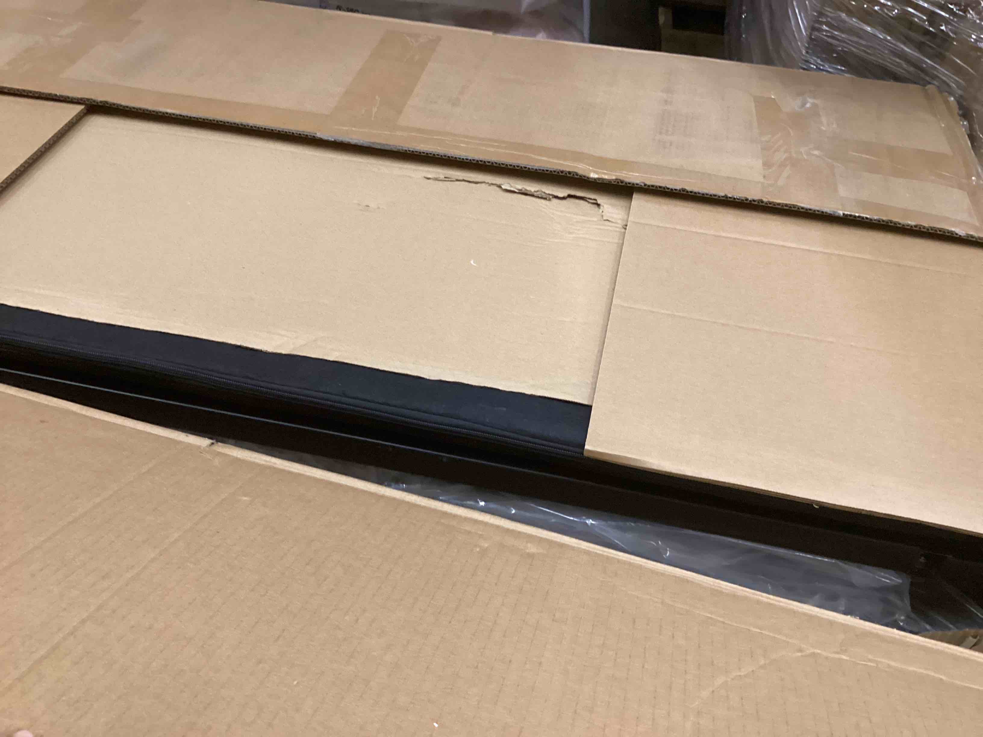 Condition photo showing Good Condition for huatean home oversized sleeper couch sofa, 110 inch 2 in 1 pull out couch with double storage chaise, sectional sleeper sofa bed with side pocket for living room, dark grey (incomplete box 1 of 3 only) 