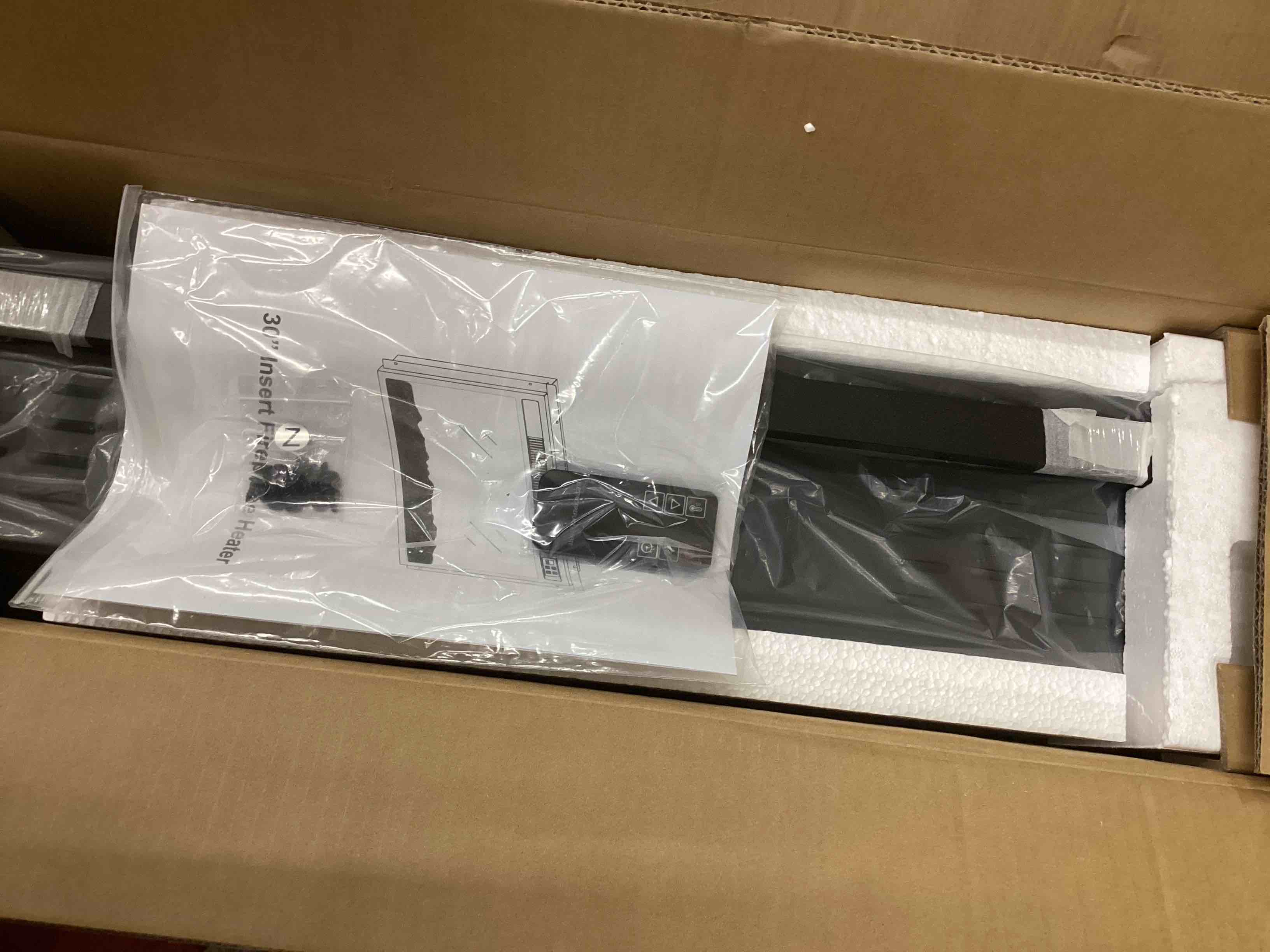 Condition photo showing New/Like New for symple stuff 30" electric fireplace, 3dinfrared