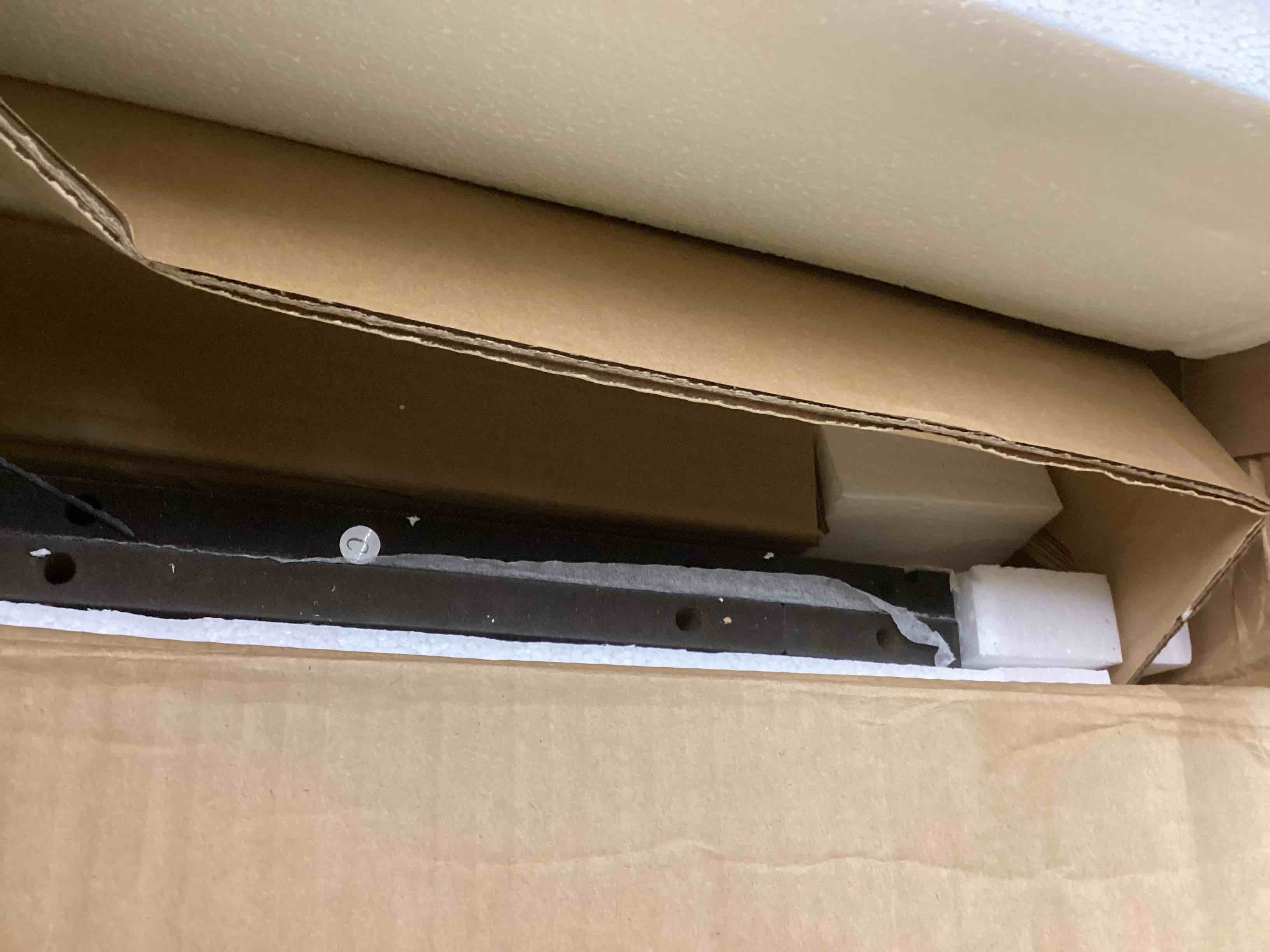 Condition photo showing Good Condition for tilt out trash can cabinet 13 gallon, wooden freestanding hidden trash can cabinet with drawer, laundry hamper cabinet with odor control, garbage can holder for kitchen, bathroom,black