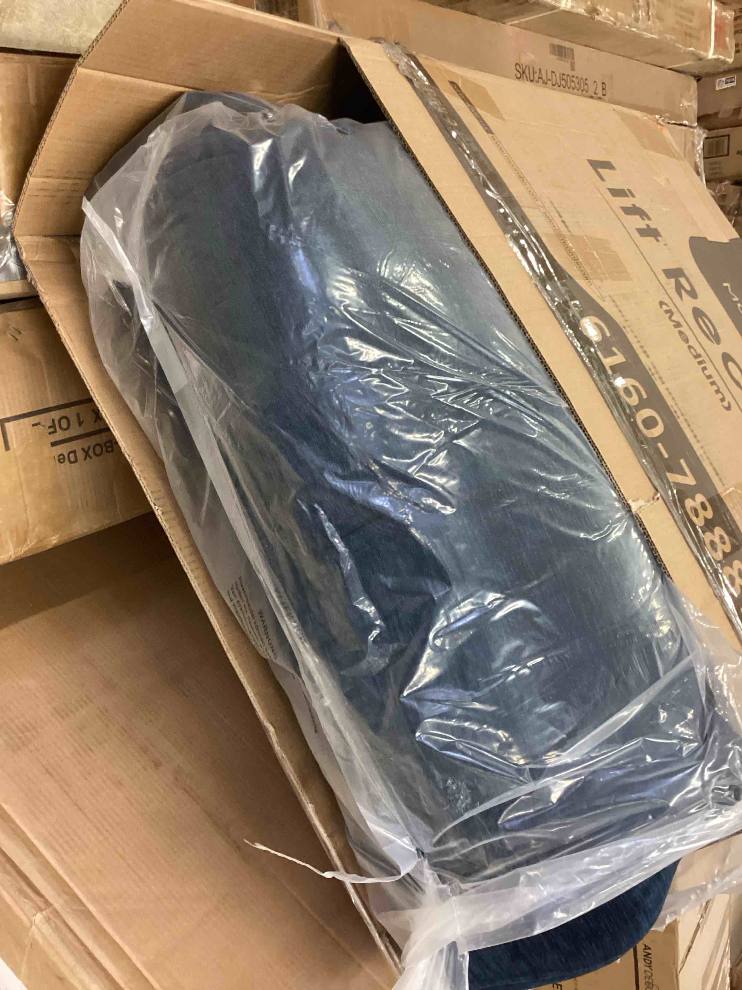 Condition photo showing As Is for mcombo dual motor power lift recliner chair with massage and dual heating, adjustable headrest, fabric 7888 (box b only) 