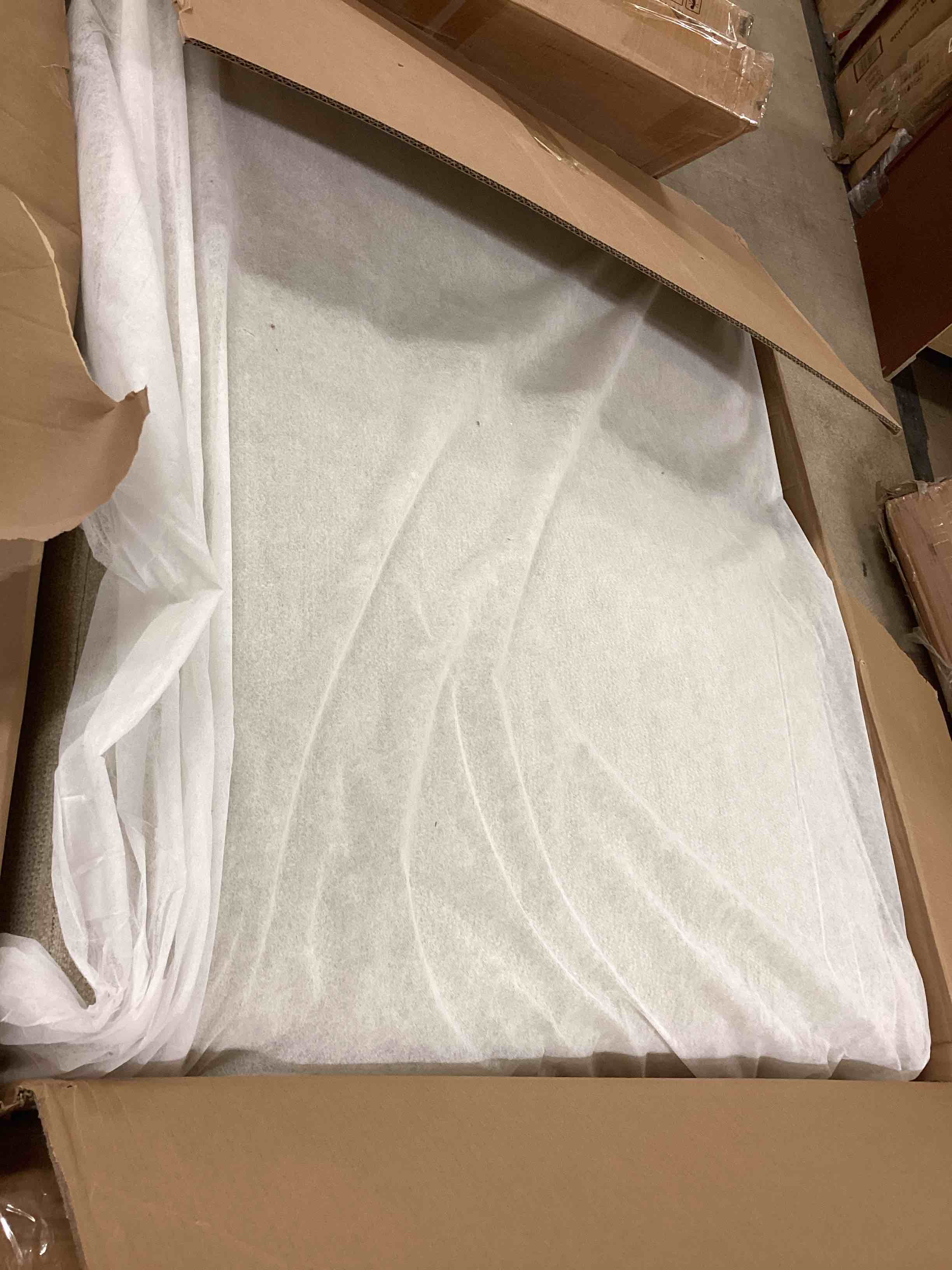 Condition photo showing As Is for neah full size sofa  with slim arms , box b only 