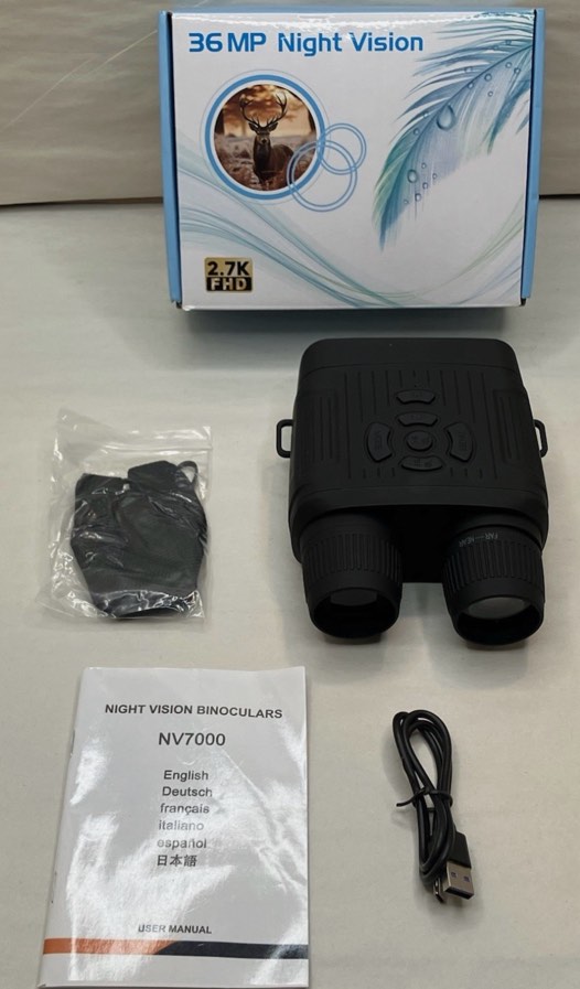 nv7000 36 mp night vision 2.7k fhd binoculars black