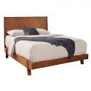 alpine furniture dakota queen wood platform bed in acorn (brown) 1974-01q (incomplete one box of two only)