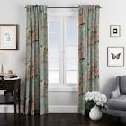 faye Drapery Linen Floral Room Darkening Rod Pocket (pair) 50” x 96”