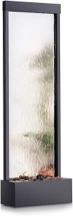 Alpine Corporation Mirror Waterfall Fountain with Stones and Lights - Zen Indoor/Outdoor Decor for Office, Living Room, Patio, Entryway - 72 Inches (incomplete one box of two only)