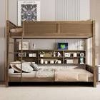full xl over Queen bed ,antique wood color (incomplete one box of two only)