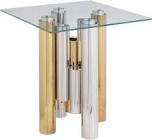 Stainless Steel Square Glass End Table For Living Room - (incomplete missing top)