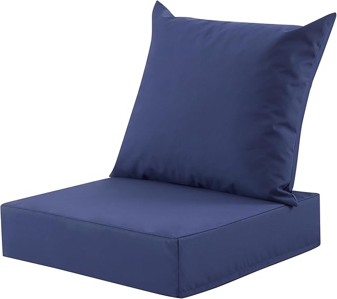 Outdoor Deep Seat Cushion Set, navy