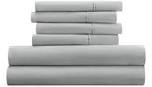 Halle twin Microfiber Sheet Set, light gray