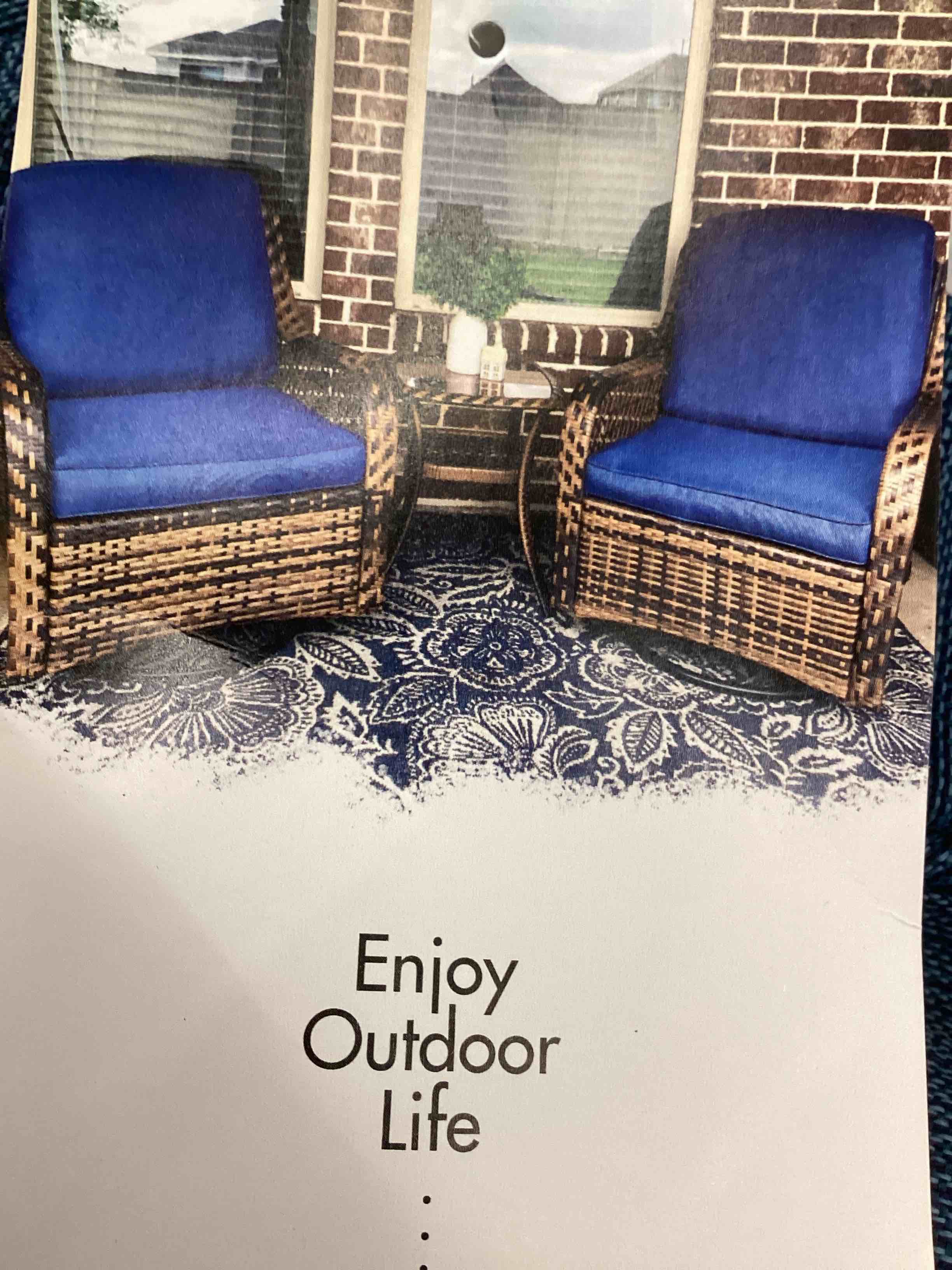 Outdoor Cushion Covers Replacement, Waterproof Patio Seat set of 6
