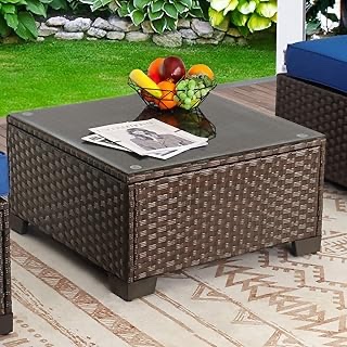 Rattan coffe table Brown/Gray