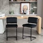 Bar Stools Set of 2,Counter Height Bar Chairs,26 inch Tall Bar Stool with Back,Barstools Bar Height Set of 2, Kitchen Counter Stools Modern Velvet Barstools for Island Dining Party ,gray (color different from stock photo)