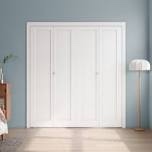 paneled manufactured wood 1-panel white primed bi-fold door