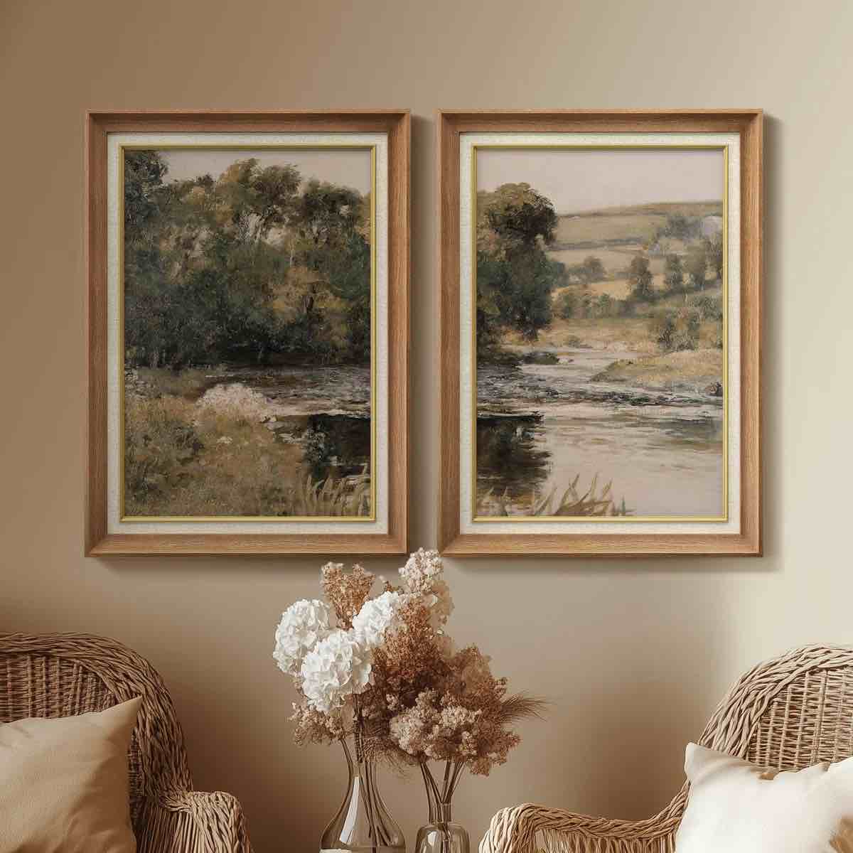 Set of 2 Premium Framed Art Artworks on Premium Canvas with 26"x36" Frame (Set of 2)