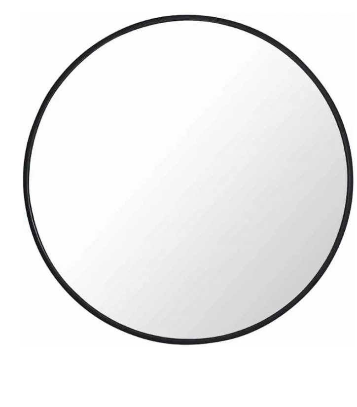 Elegant Lighting Vatinius 28" Diameter Traditional Circular Framed Bathroom Wall Mirror