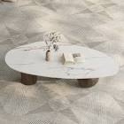 laylla modern 54” coffee table , white sintered stone table (incomplete top only)