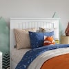 AFI Nantucket White Twin Solid Wood Panel Headboard