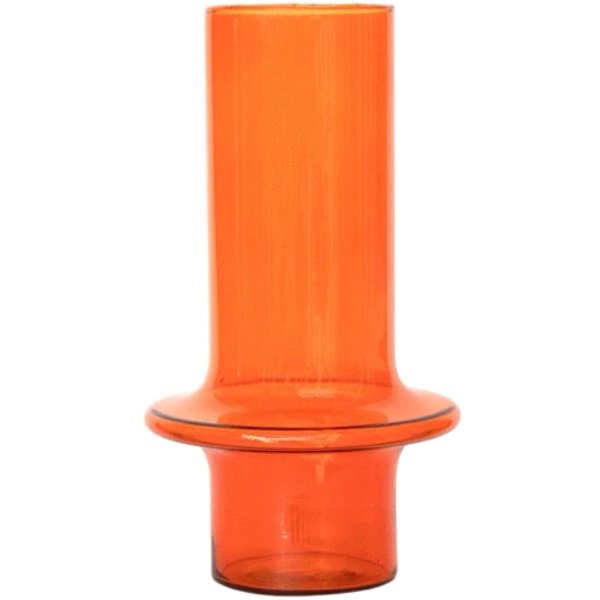 urban nature culture vase recycled glass paprika red
