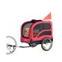 vevor dog bike trailer, supports up to 100 lbs, pet cart bicycle carrier for small & large dogs, easy folding frame with quick release wheel, universal bicycle coupler, reflector, flag, internal leash