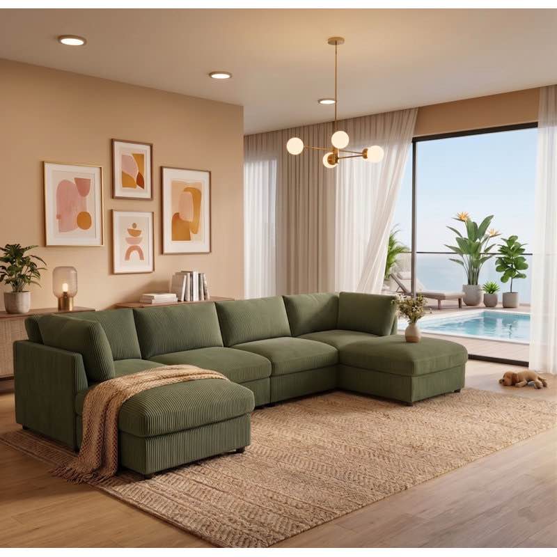 annai 129* wide reversible modular corner sectional with ottoman (incomplete ottoman only)