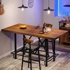 63" Dining Table, Rectangular Kitchen Table for 6 People