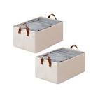  Foldable Cloth Organizer Basket Set (Beige) set of 4 