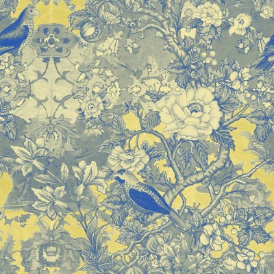 Yuki Osada Double Roll By Soicher Marin Color: Faded Blue/Yellow 20.5”x33Ft 