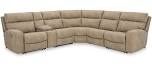 Duncan Lucky Fawn Sectional  byGolden Crest Home (INCOMPLETE PICKUP TWO BOXES ONLY POWER RIGHT ARM RECLINER/ENTERTAINMENT CONSOLE